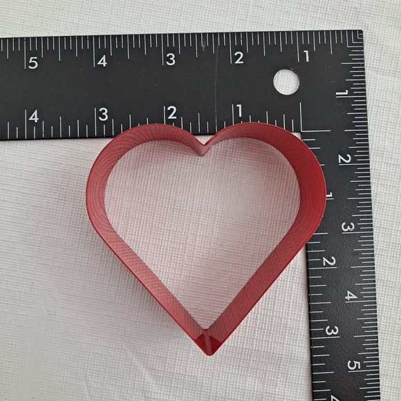 Heart Cookie Cutter Love Valentine's Day Baking Metal Red - Picture 3 of 4
